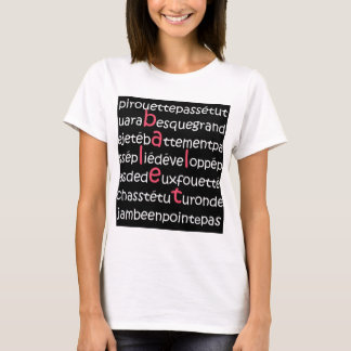 T-shirt noir français de ballet