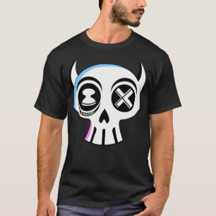 T-shirt Noir gauchiste de pièce en t de logo