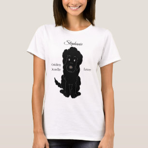 T-shirt noir Goldendoodle Dog Design