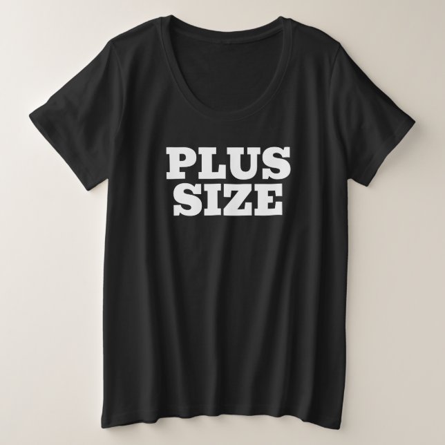 T-shirt noir grande taille pour femmes (Design devant)