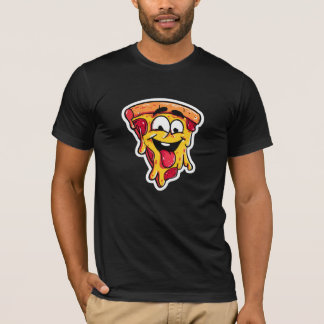 T-shirt noir graphique de nourriture rapide mignon