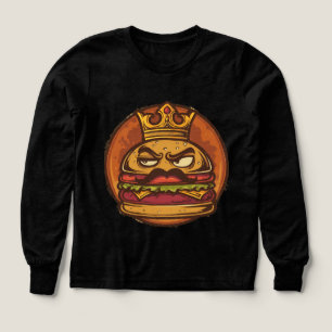 T-shirt noir graphique Grumpy Burger Crown