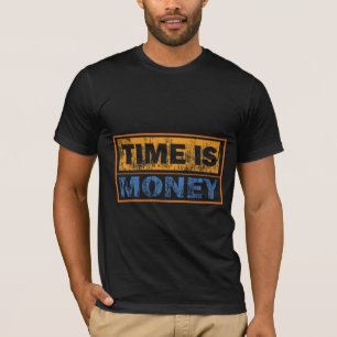 T-shirt noir graphique pour homme « Le temps, c'es