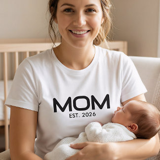 T-shirt noir gras pour maman établie