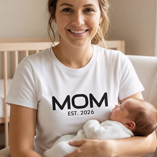 T-shirt noir gras pour maman établie (Créateur téléchargé)