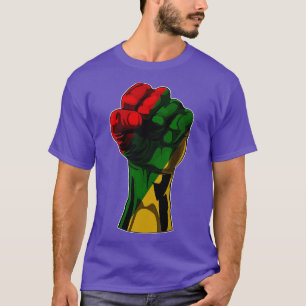 T-shirt Noir Histoire Mois Poing Cadeau Femmes Hommes Enfa