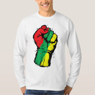 T-shirt Noir Histoire Mois Premier Black Power Femmes Homm