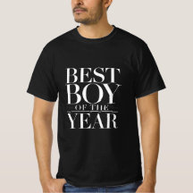T-shirt noir homme Minimaliste Garçon de l'année l