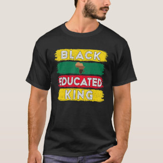 T-shirt Noir instruit Roi Noir Africain-Américain Noir H
