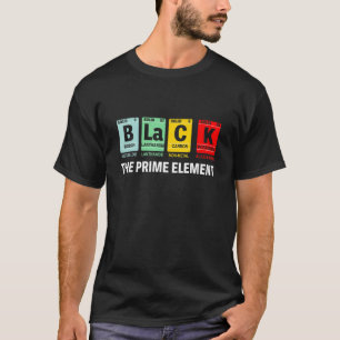 T-shirt Noir Le Premier Élément Noir Histoire Mois Période