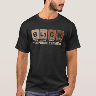T-shirt Noir Le Premier Élément Noir Histoire Mois Période