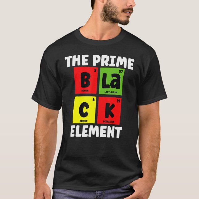T-shirt Noir L'Élément Premier Enseignant Sciences Pride N (Devant)