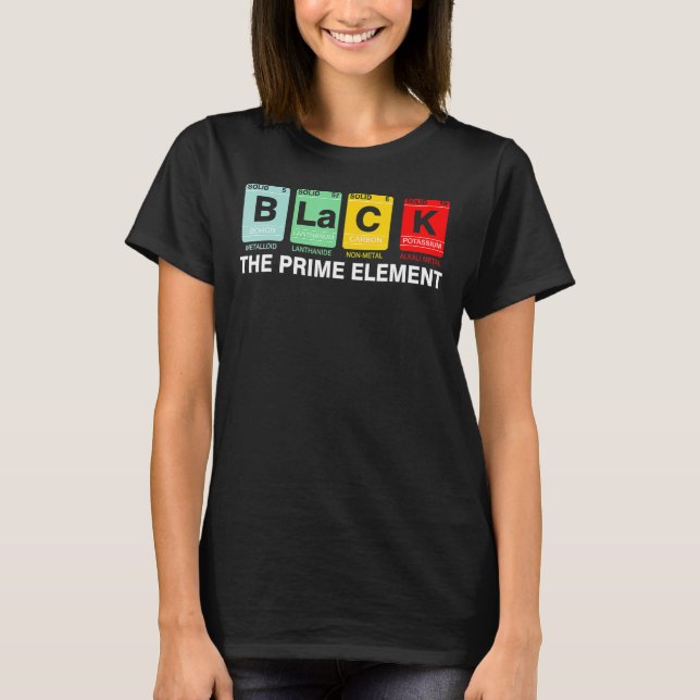 T-shirt Noir L'Élément Premier Noir Mois de l'Histoire BLM (Devant)