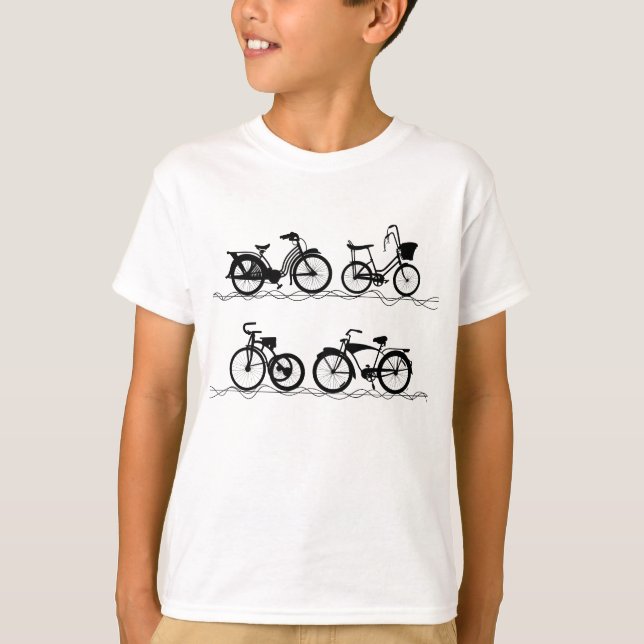 T-shirt noir Les Bicyclette (Devant)