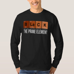 T-shirt Noir Les Éléments Chimiques Principaux Noir Histoi