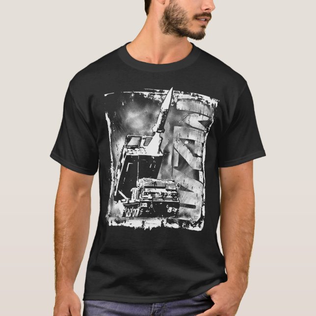 T-shirt noir M270 MLRS pour hommes (Devant)