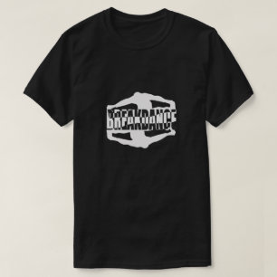 T-shirt noir masculin Break Dance