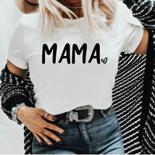 T-shirt Noir minimaliste Coeur Blanc Minimaliste Simple