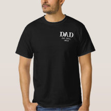T-shirt noir minimaliste moderne pour papa