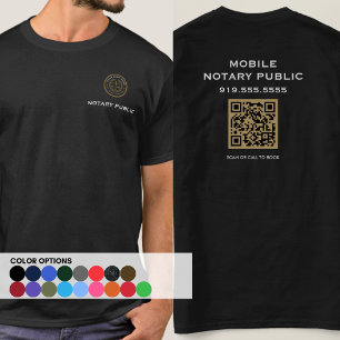 T-shirt Noir moderne QR Code Noir Marketing d'entreprise N