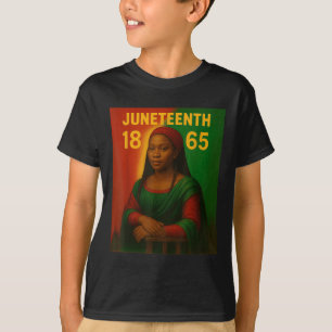 T-shirt Noir Mona Lisa Graphisme Afro Africain Américain J