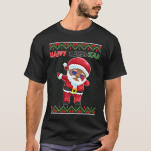 T-shirt Noir Noël Joyeux Kwanzaa Joyeux Africain H