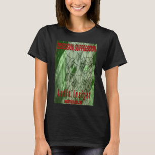 T-shirt noir "Obsession Suppression" pour femmes.