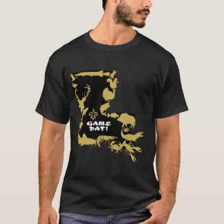 T-SHIRT NOIR OBTENU ET OR DE JEU