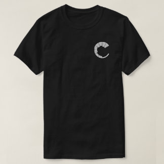 T-shirt noir occidental de clairon avec le logo