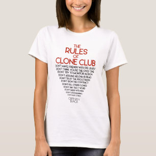 T-shirt Noir orphelin les règles du club de clone