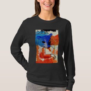 T-shirt Noir orphelin Mk - silhouette de masque de