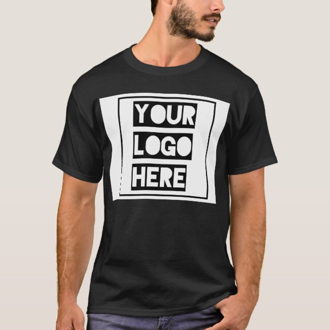 T-shirt noir personnalisable  (Devant)