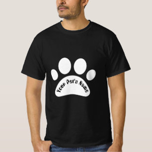 T-Shirt noir personnalisé avec empreinte de patte