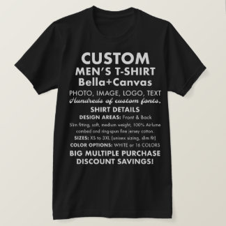 T-shirt noir personnalisé pour hommes