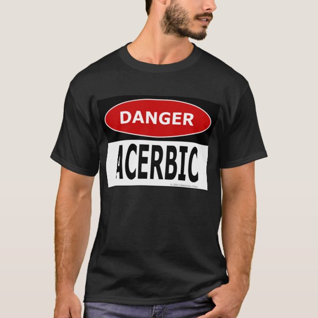 T-shirt Noir piquant de danger (Devant)