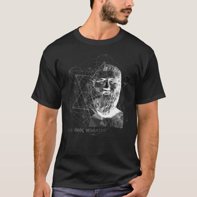 T-shirt noir Plato (Devant)