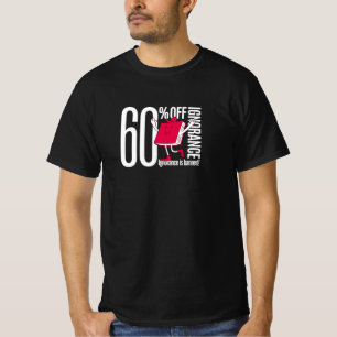 T-shirt noir pour homme à typographie orange