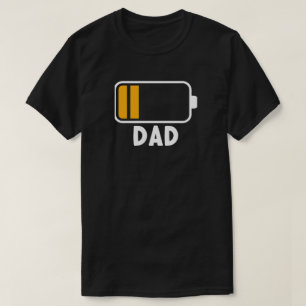 T-shirt noir pour homme 'Batterie faible de Papa'