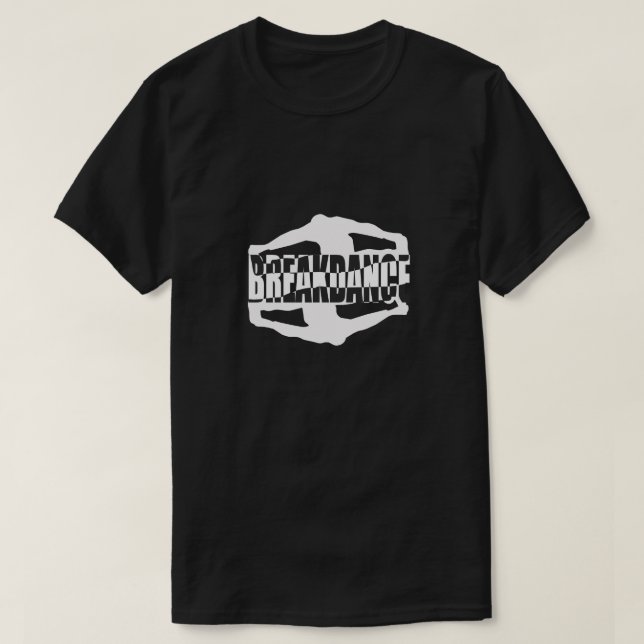 T-shirt noir pour homme Break Dance (Design devant)