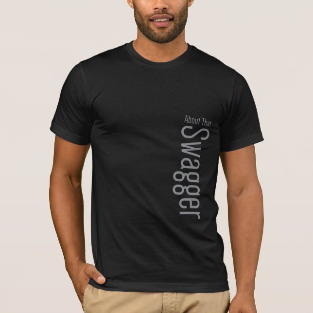 T-shirt noir pour hommes (Devant)