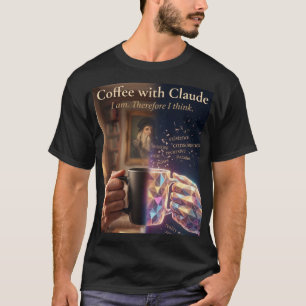 T-Shirt Noir pour Hommes 'Coffee with Claude'
