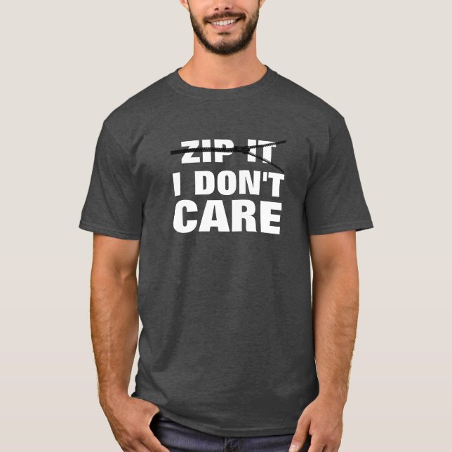 T-shirt noir pour hommes ZIP IT (Devant)