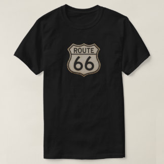 T-Shirt Noir Rétro Route 66 Vintage