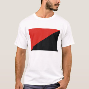 T-shirt noir rouge de drapeau d'anarchie