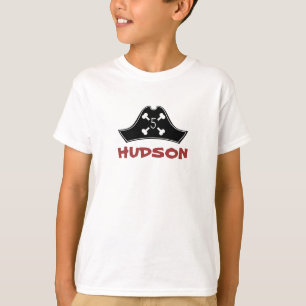 T-shirt Noir rouge + Pirate fille blanche Anniversaire