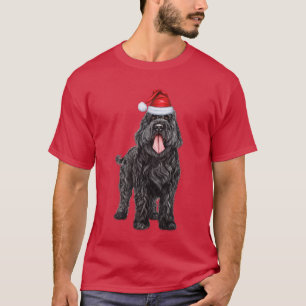 T-shirt Noir russe Terrier Amoureux des chiens drôle Noël