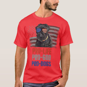 T-shirt Noir Russe Terrier Anti-avortement Pro God Pro Chi