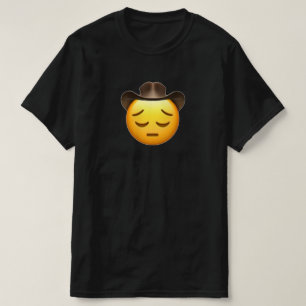 T-shirt noir Sad Cowboy Emoji