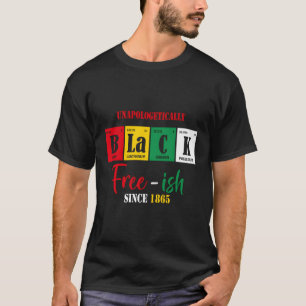 T-shirt Noir sans apologisme Libre-Ish depuis 1865 Jundixi