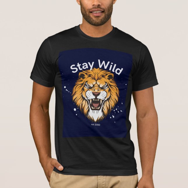 t-shirt noir sauvage (Devant)